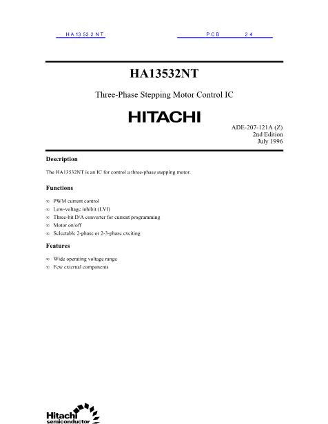 HA13532NT數(shù)據(jù)手冊封面