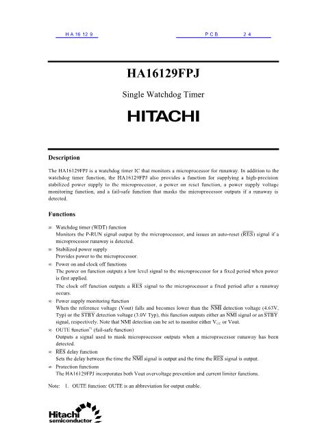 HA16129數(shù)據(jù)手冊封面