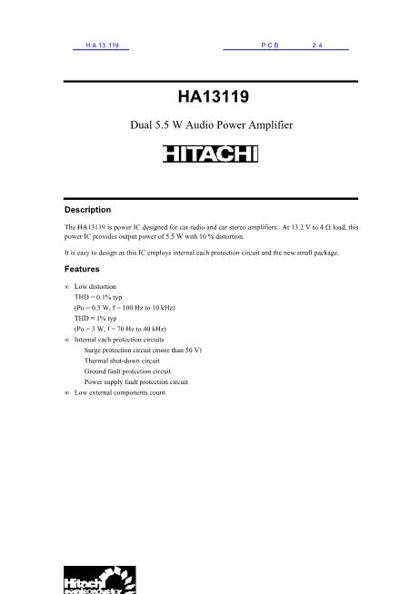 HA13119数据手册封面