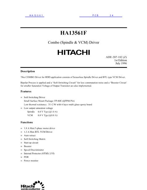 HA13561數(shù)據(jù)手冊封面