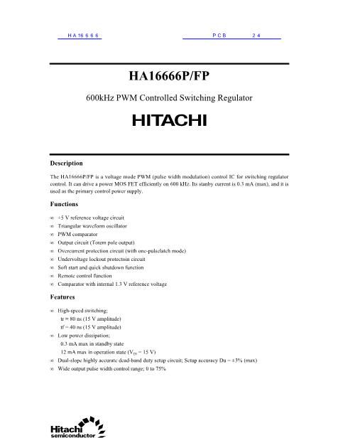 HA16666數(shù)據(jù)手冊封面