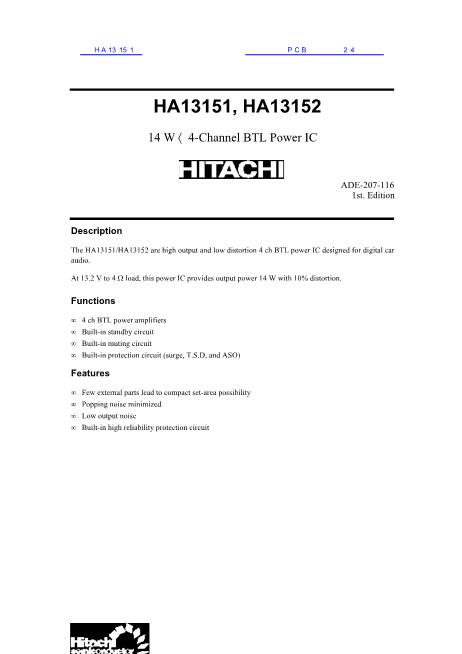 HA13151数据手册封面