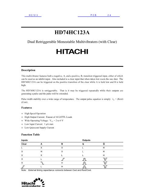 HC123数据手册封面