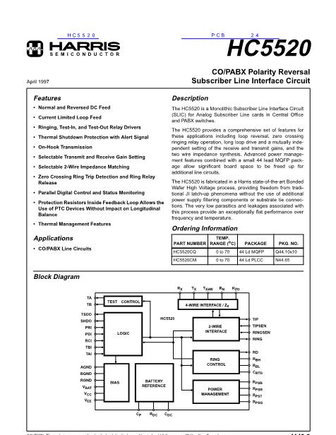 HC5520数据手册封面