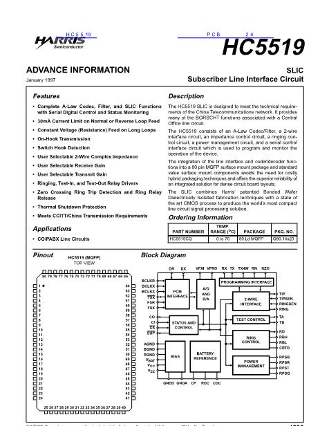 HC5519数据手册封面