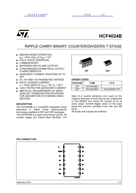 HCF4024BEY數(shù)據(jù)手冊封面