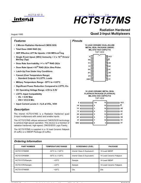 HCTS157D數(shù)據(jù)手冊(cè)封面