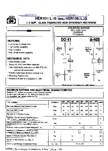 HER101L數(shù)據(jù)手冊封面