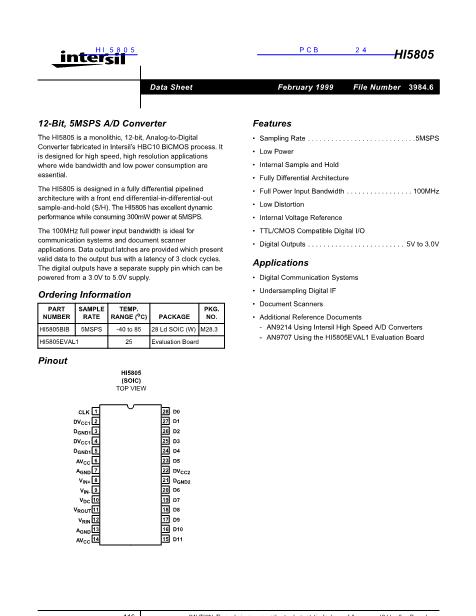 HI5805數(shù)據(jù)手冊(cè)封面