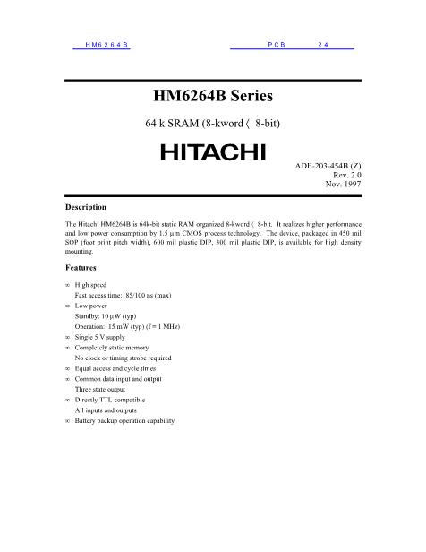 HM6264B数据手册封面