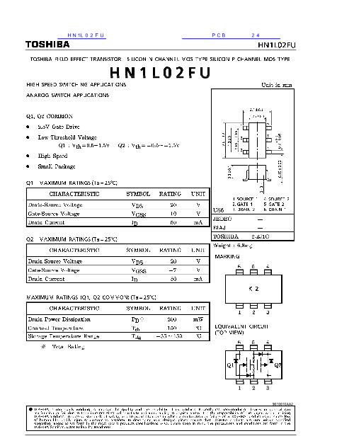 HN1L02FU数据手册封面