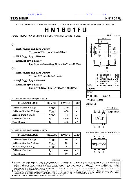 HN1B01FU数据手册封面