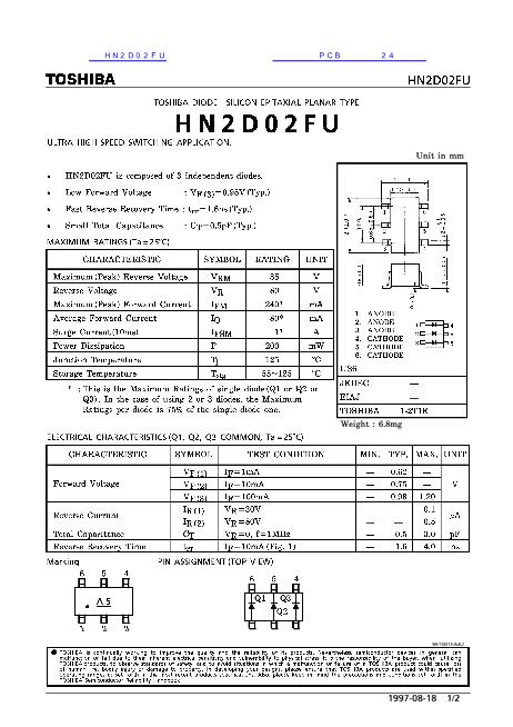 HN2D02FU数据手册封面
