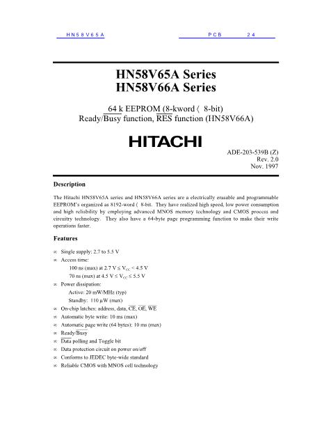 HN58V65A數(shù)據(jù)手冊(cè)封面