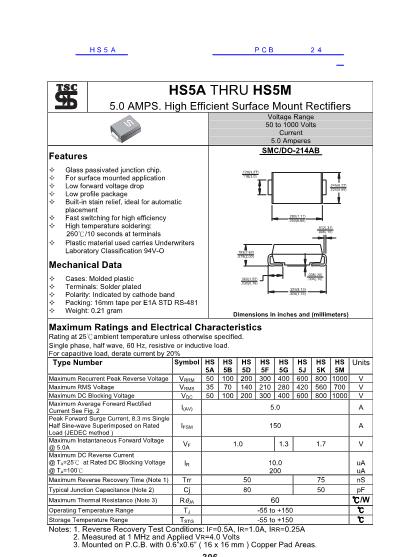 HS5A数据手册封面