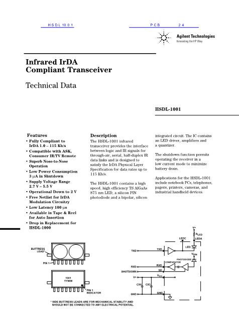 HSDL1001数据手册封面