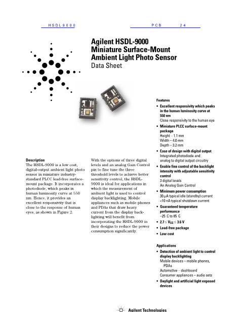 HSDL9000数据手册封面