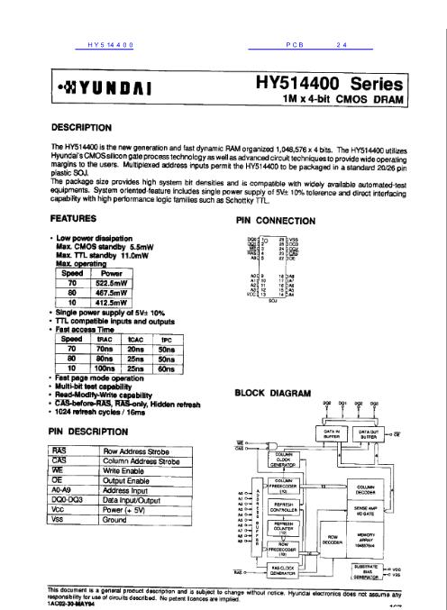 HY514400數(shù)據(jù)手冊(cè)封面