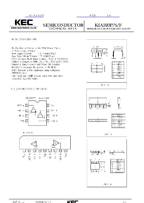 KIA393F數(shù)據(jù)手冊(cè)封面
