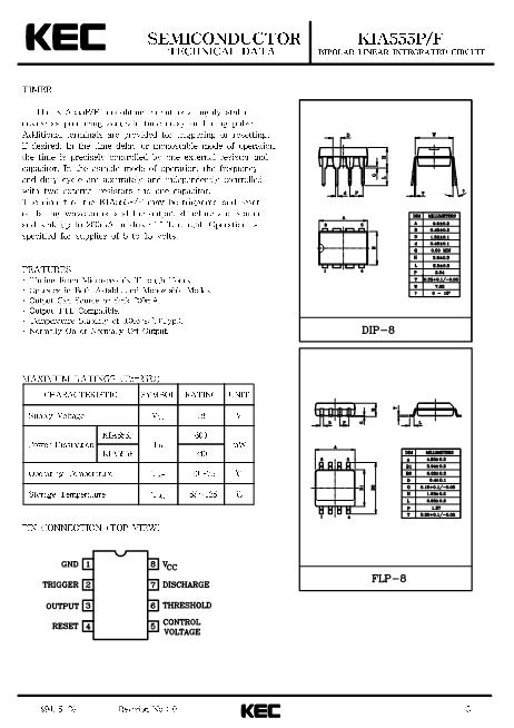 KIA555F數(shù)據(jù)手冊封面