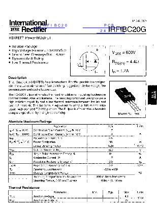 IRFIBC20數(shù)據(jù)手冊封面