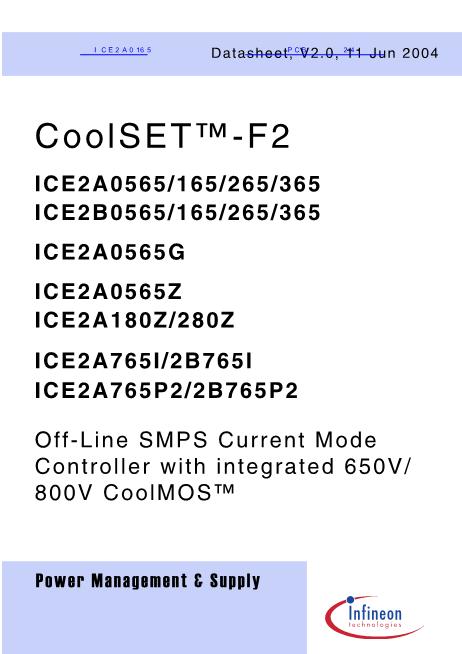 ICE2A0165数据手册封面