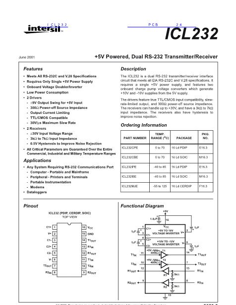 ICL232数据手册封面
