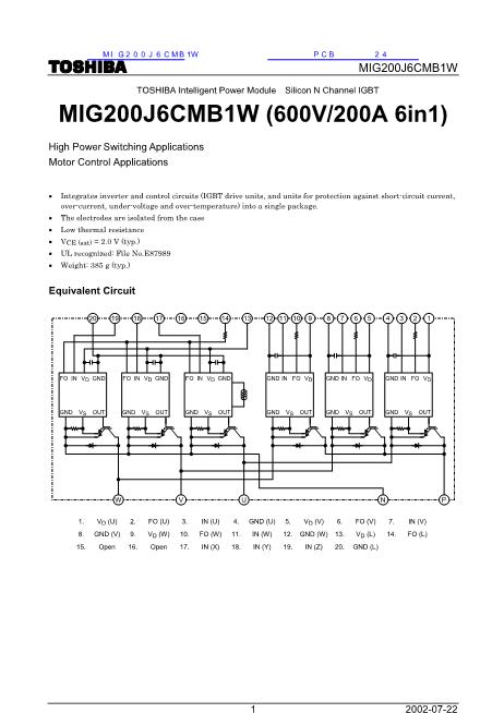 MIG200J6CMB1W数据手册封面