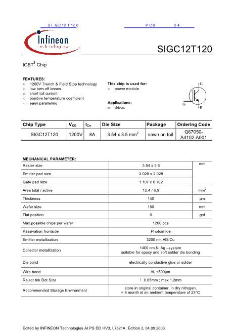 SIGC12T120數(shù)據(jù)手冊封面