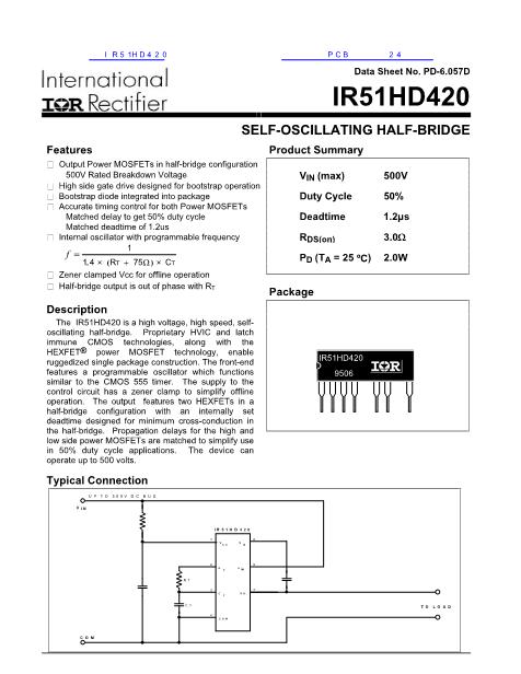 IR51HD420数据手册封面