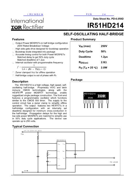 IR51HD214数据手册封面