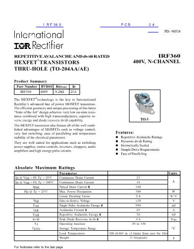 IRF360数据手册封面