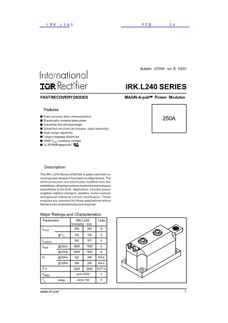 IRK.L240數(shù)據(jù)手冊(cè)封面