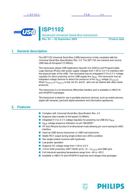 ISP1102数据手册封面