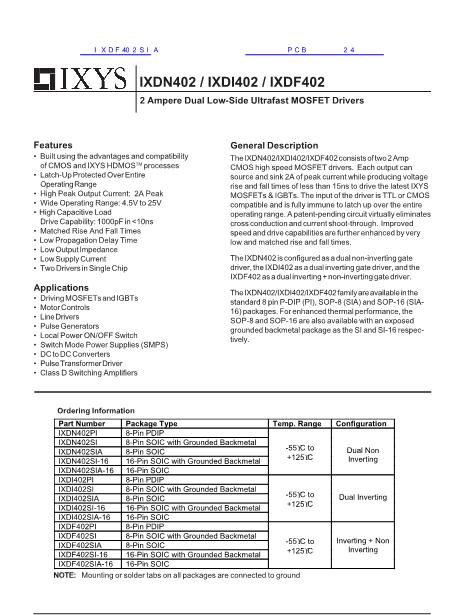 IXDF402SIA数据手册封面