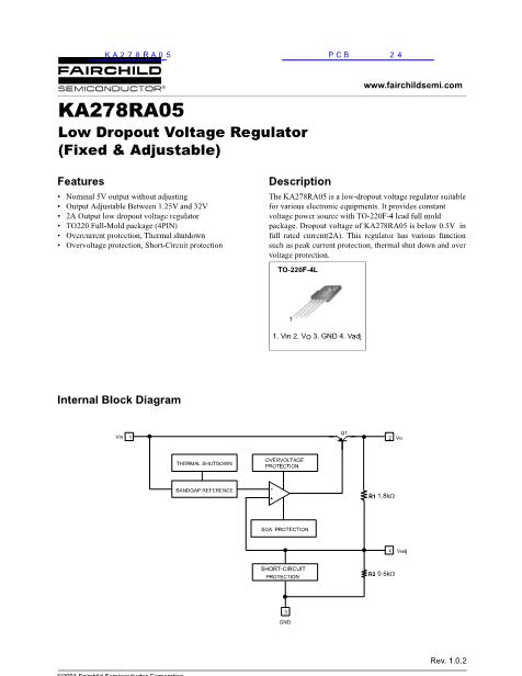 KA278RA05數(shù)據(jù)手冊封面