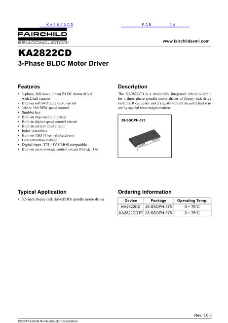 KA2822CD数据手册封面