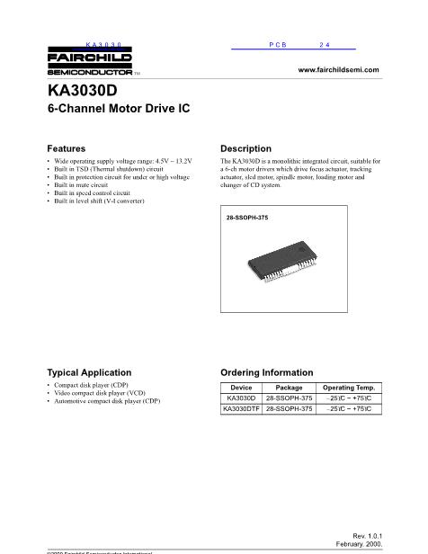 KA3030数据手册封面
