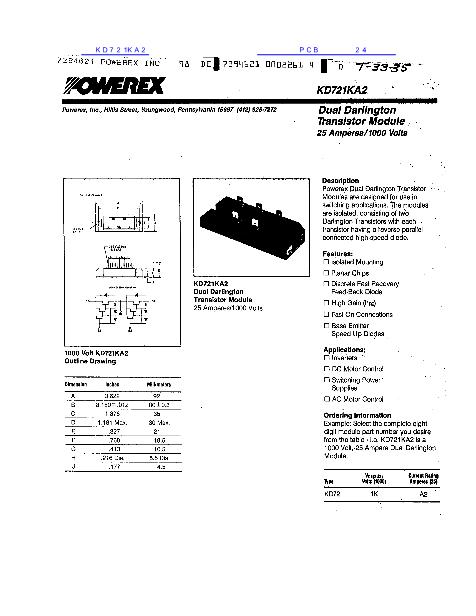 KD721KA2數(shù)據(jù)手冊(cè)封面