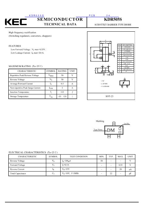 KDR505S數(shù)據(jù)手冊封面