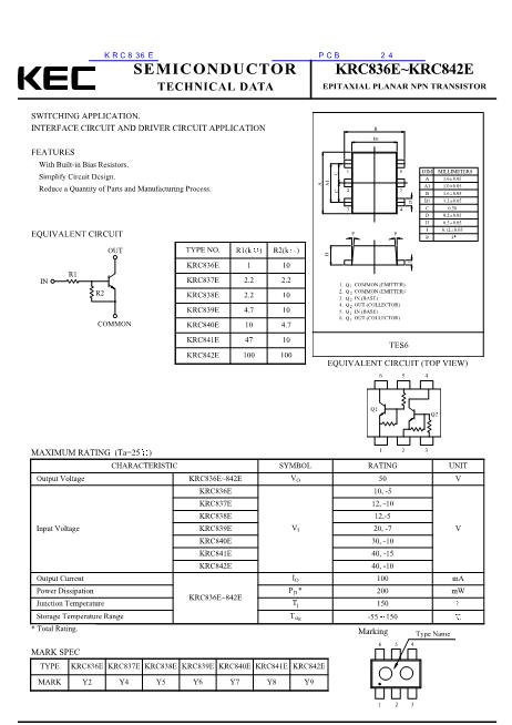KRC836E數(shù)據(jù)手冊(cè)封面