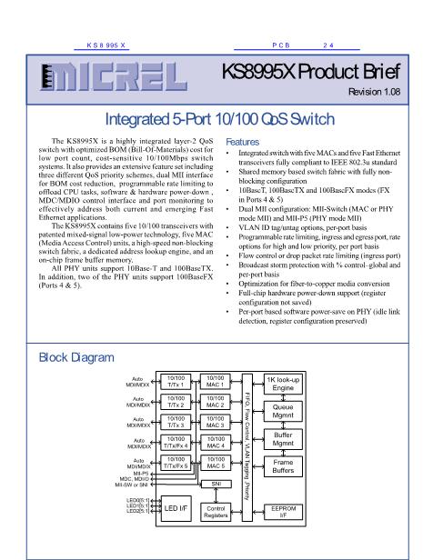 KS8995X数据手册封面