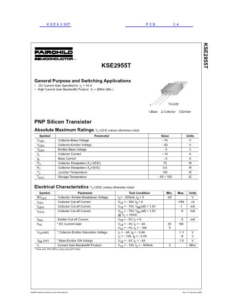 KSE8355T數(shù)據(jù)手冊封面