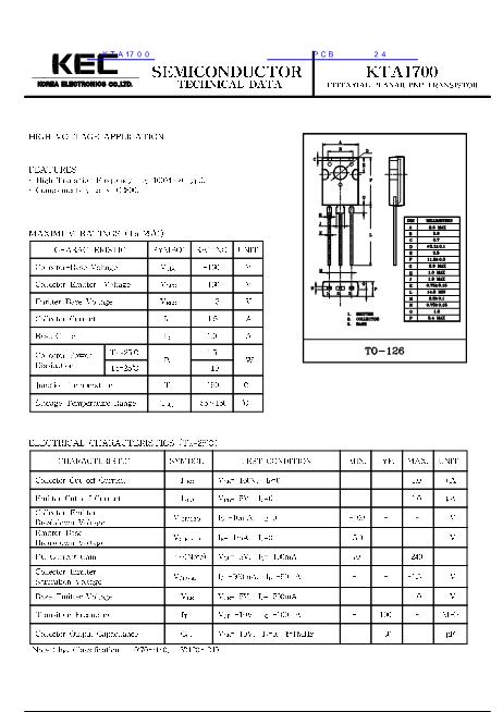KTA1700數(shù)據(jù)手冊封面