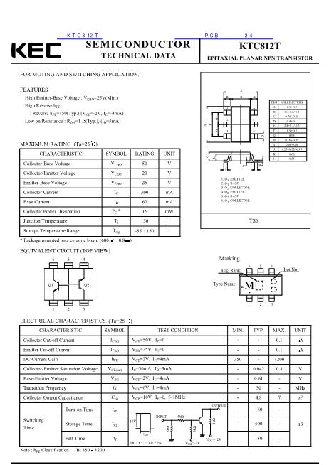 KTC812T數(shù)據(jù)手冊封面