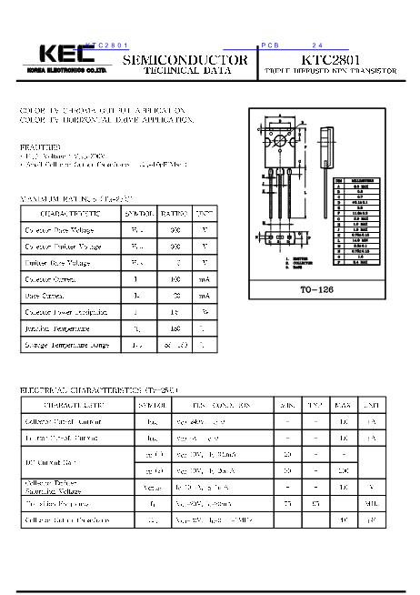KTC2801數(shù)據(jù)手冊封面