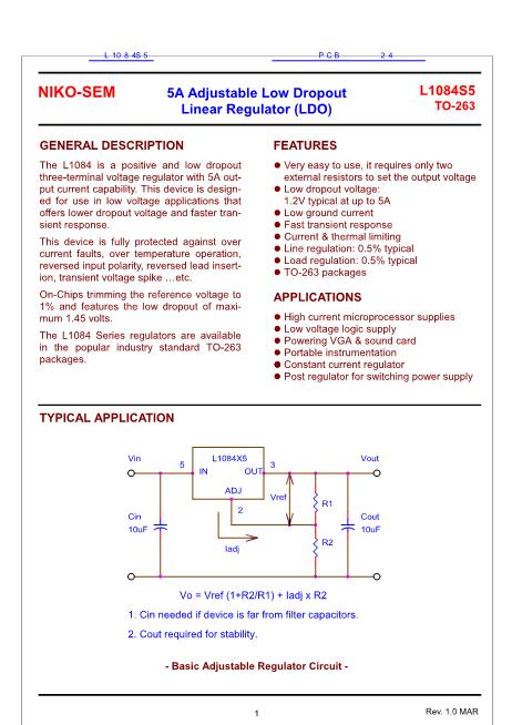 L1084S5數(shù)據(jù)手冊(cè)封面