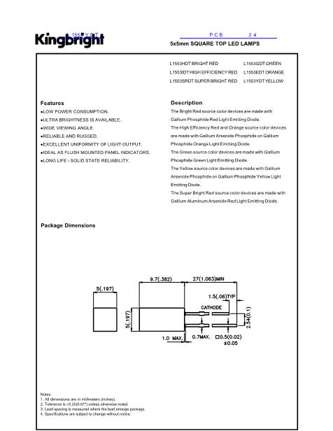 L1553EDT數(shù)據(jù)手冊封面
