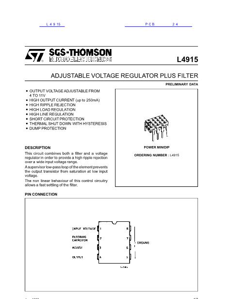 L4915數(shù)據(jù)手冊封面