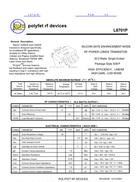 L8701P数据手册封面